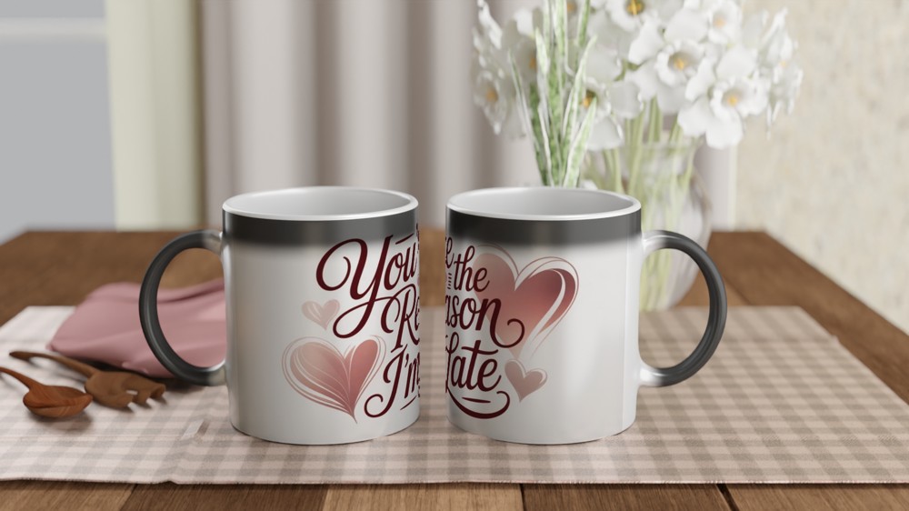 You're The Reason I'm Late - Funny Romantic Mug — view 3
