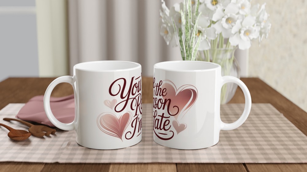 You're The Reason I'm Late - Funny Romantic Mug