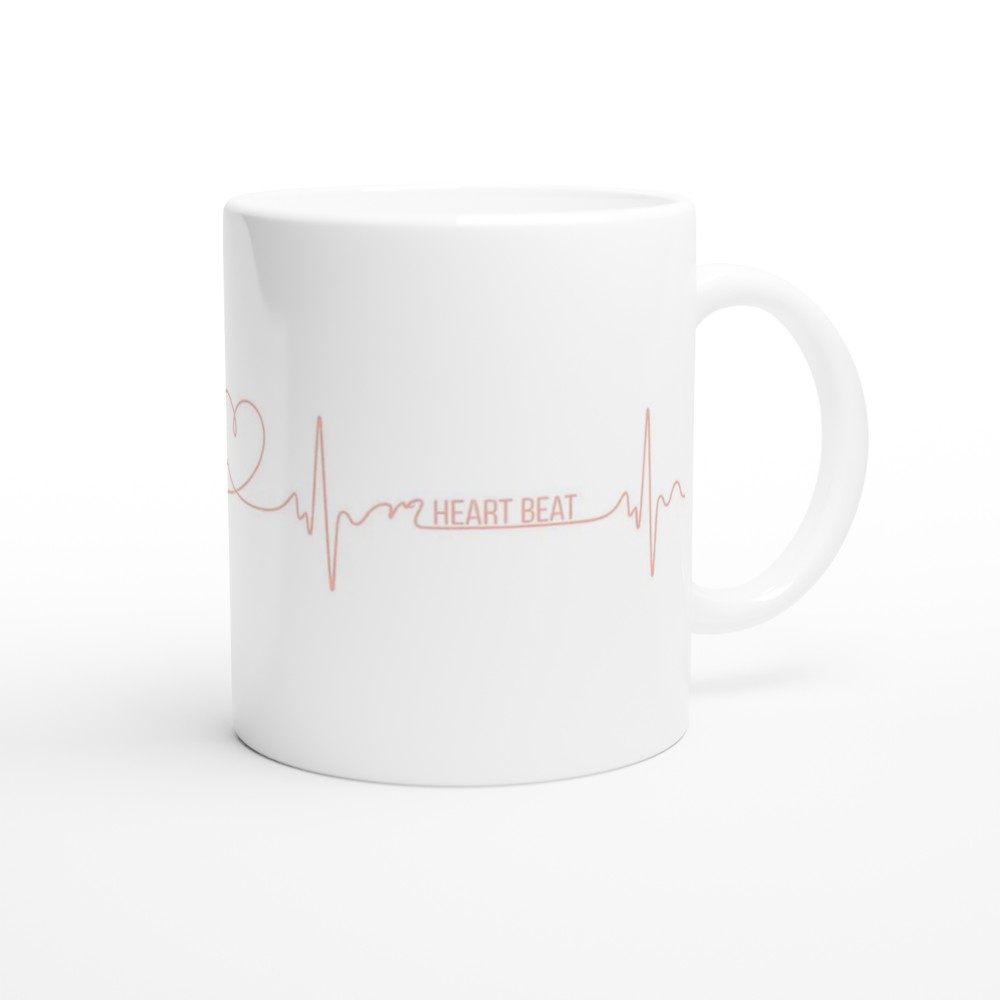 Valentine's Day Mug | You Make My Heart Beat | Romantic Anniversary Gift | Heartbeat Line Mug for Husband or Wife — view 12