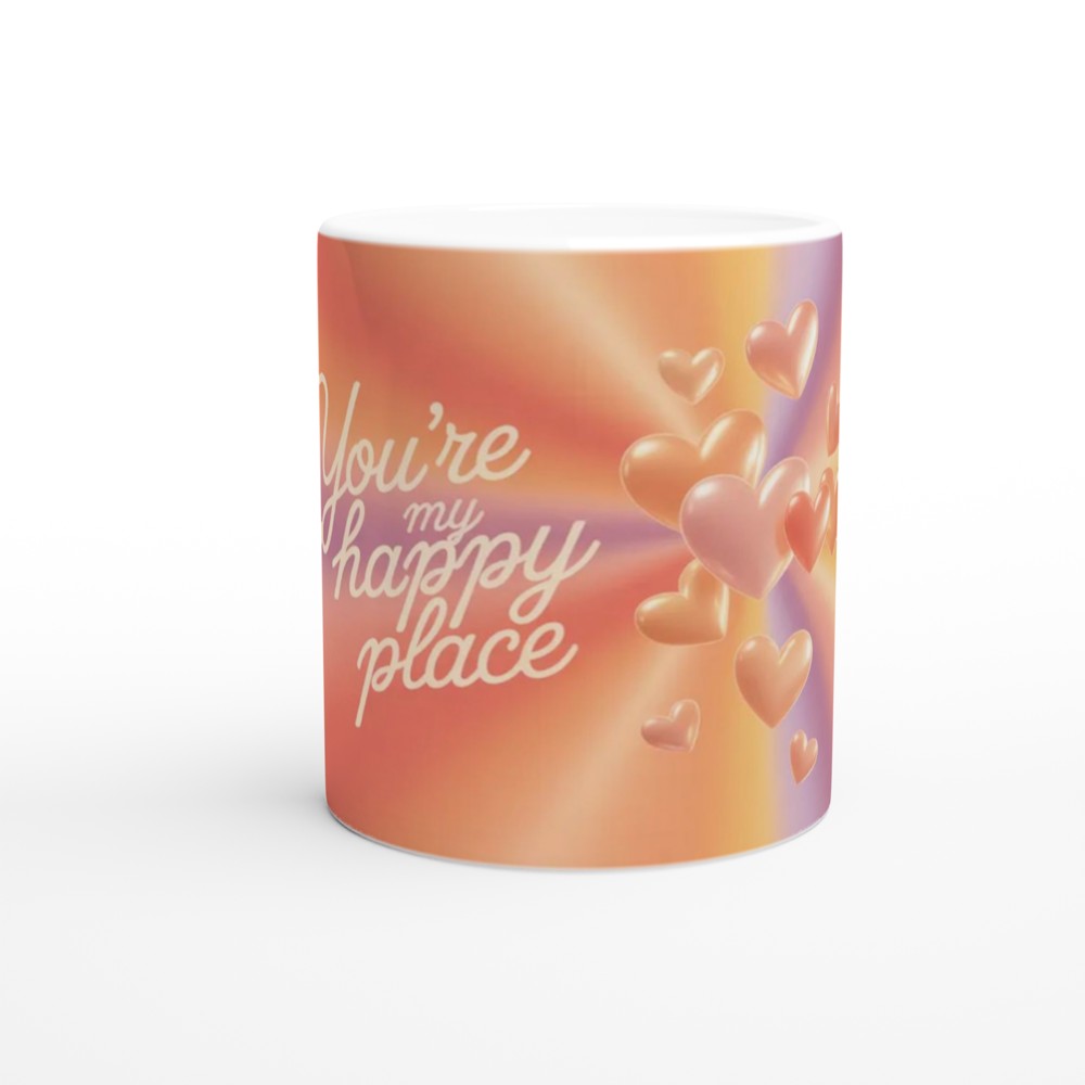 You're My Happy Place Romantic Hearts Mug — view 11