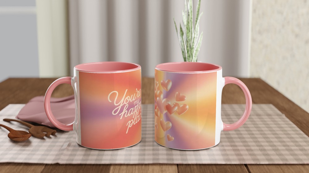You're My Happy Place Romantic Hearts Mug — view 6