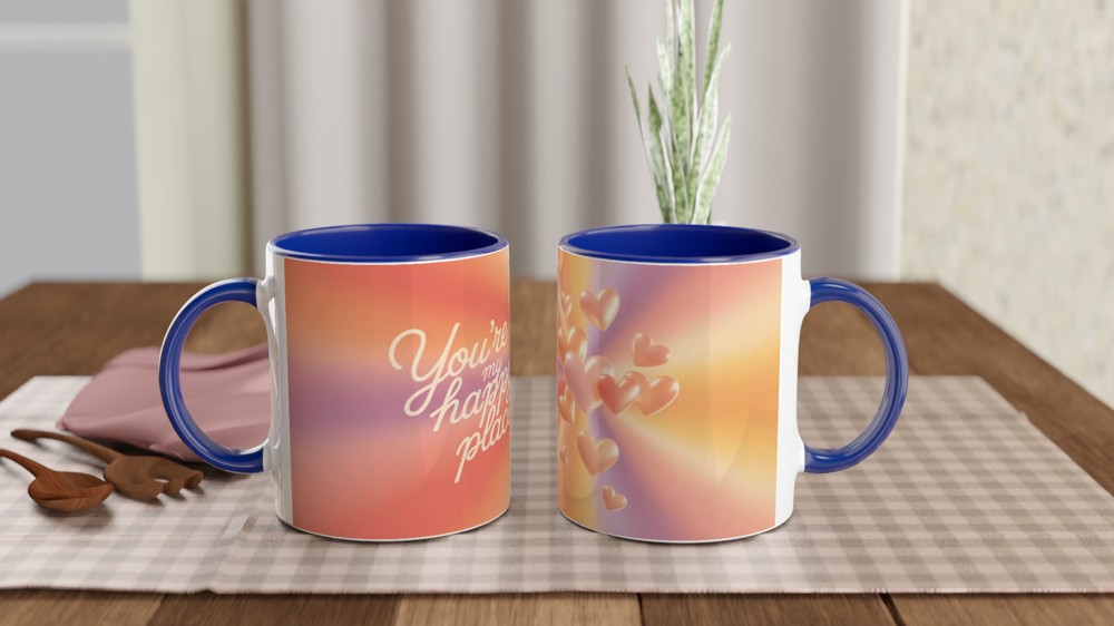 You're My Happy Place Romantic Hearts Mug — view 4