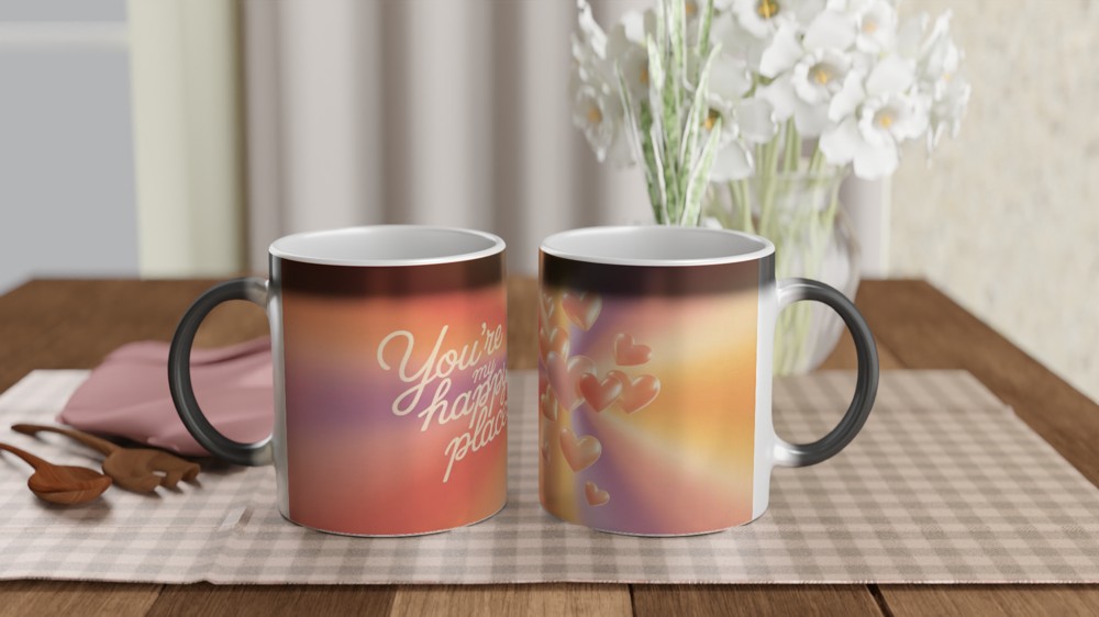 You're My Happy Place Romantic Hearts Mug — view 3