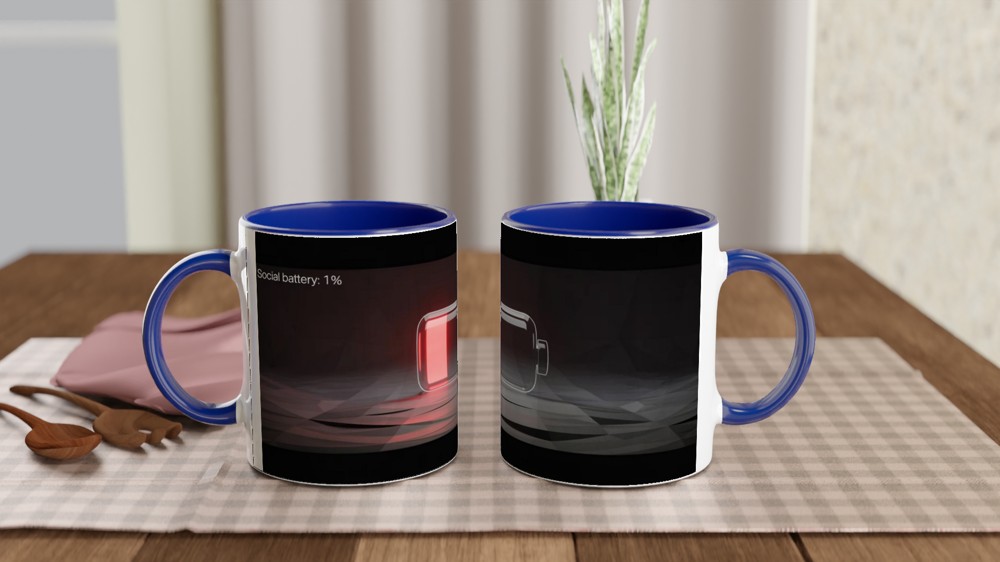 Social Battery 1% Introvert Mug — view 4