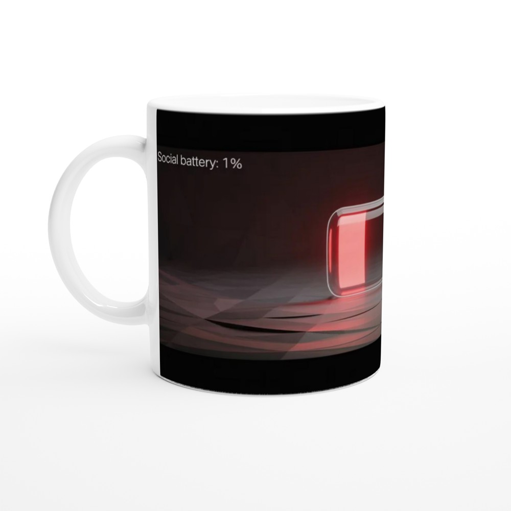 Social Battery 1% Introvert Mug — view 10