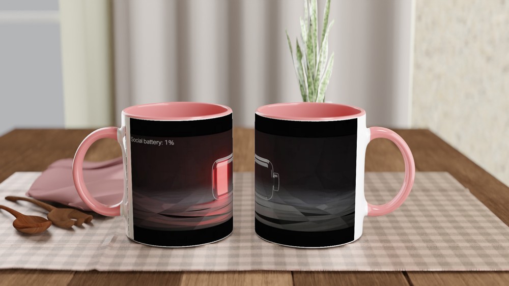 Social Battery 1% Introvert Mug — view 6