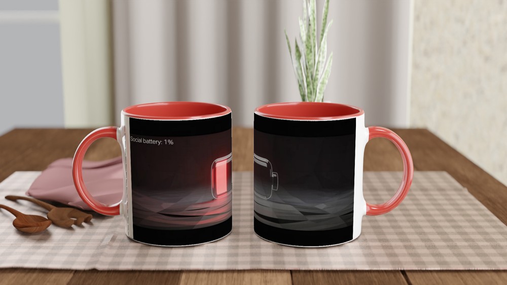 Social Battery 1% Introvert Mug — view 7