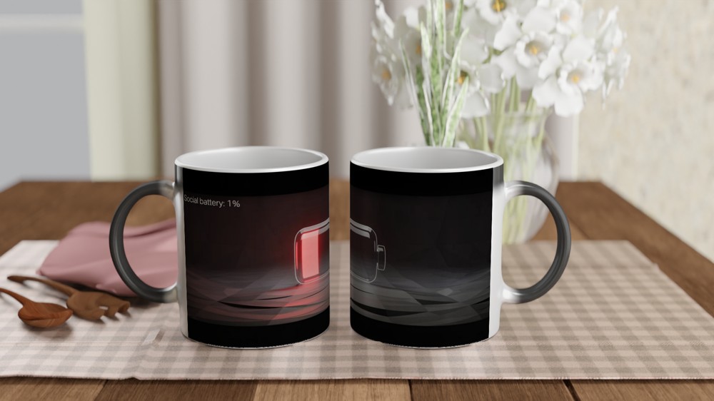 Social Battery 1% Introvert Mug — view 3