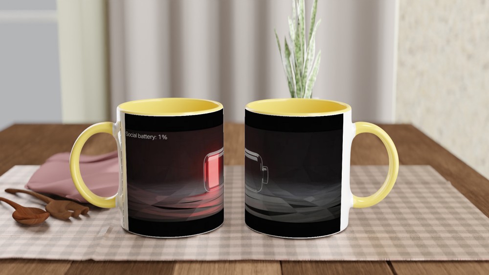 Social Battery 1% Introvert Mug — view 8