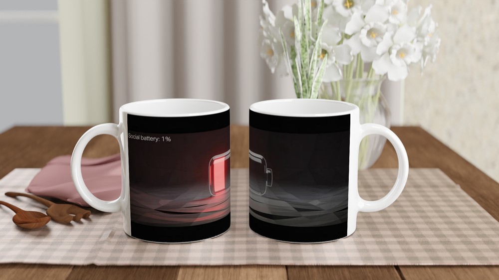 Social Battery 1% Introvert Mug