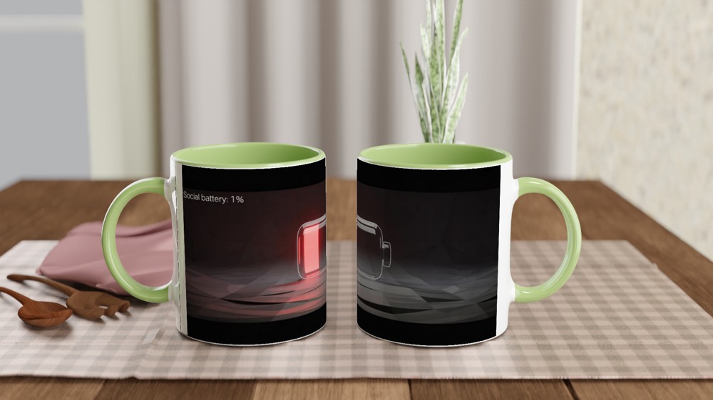 Social Battery 1% Introvert Mug — view 5