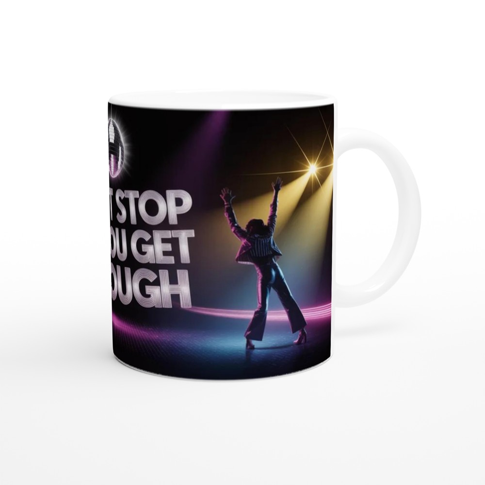 MJ the Musical Mug | Disco Era Stage Design | 'Don't Stop 'Til You Get Enough' Gift | Musical Theatre Present for Him or Her — view 12