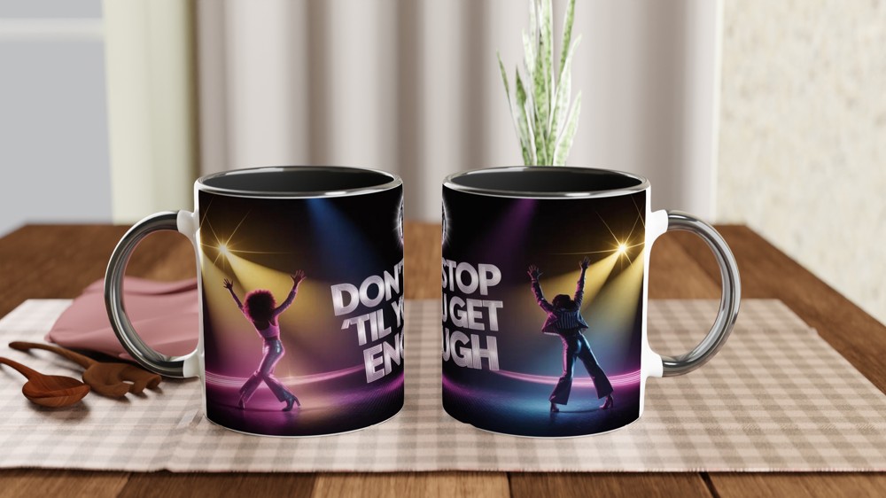 MJ the Musical Mug | Disco Era Stage Design | 'Don't Stop 'Til You Get Enough' Gift | Musical Theatre Present for Him or Her — view 9