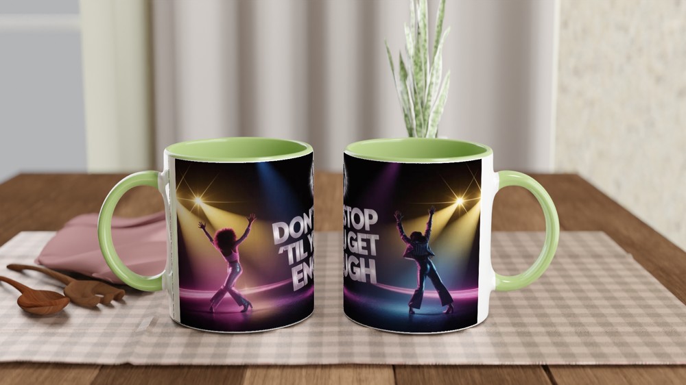 MJ the Musical Mug | Disco Era Stage Design | 'Don't Stop 'Til You Get Enough' Gift | Musical Theatre Present for Him or Her — view 5