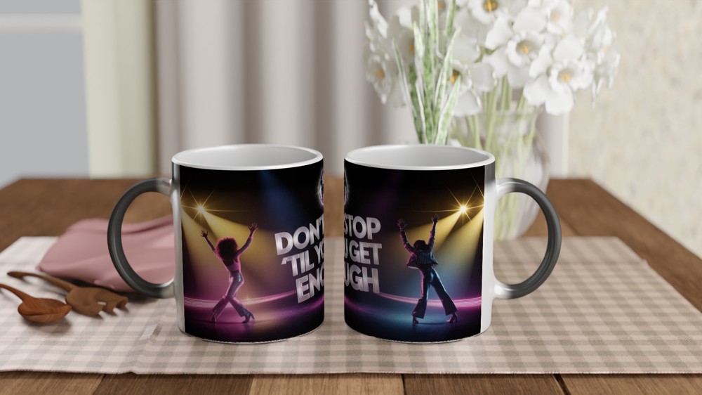 MJ the Musical Mug | Disco Era Stage Design | 'Don't Stop 'Til You Get Enough' Gift | Musical Theatre Present for Him or Her — view 3