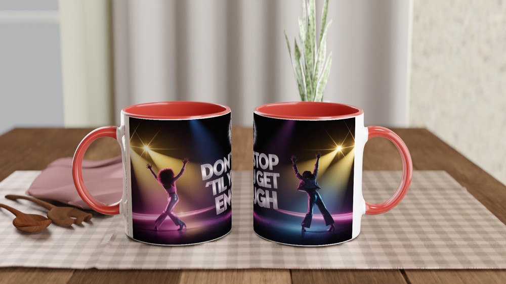 MJ the Musical Mug | Disco Era Stage Design | 'Don't Stop 'Til You Get Enough' Gift | Musical Theatre Present for Him or Her — view 7