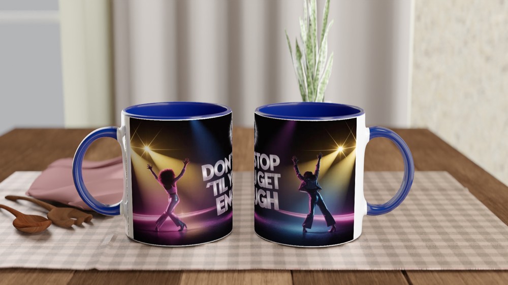 MJ the Musical Mug | Disco Era Stage Design | 'Don't Stop 'Til You Get Enough' Gift | Musical Theatre Present for Him or Her — view 4