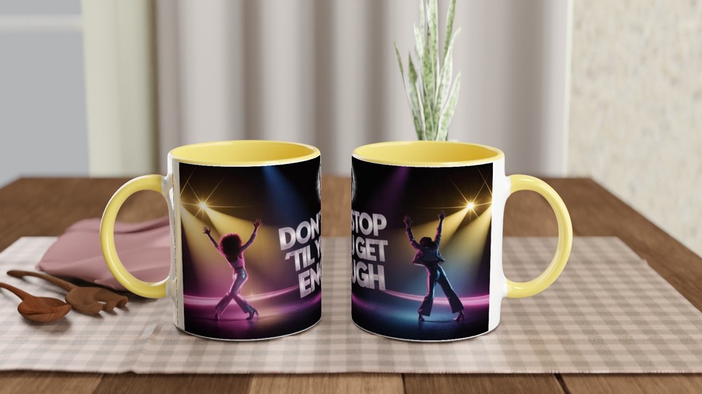 MJ the Musical Mug | Disco Era Stage Design | 'Don't Stop 'Til You Get Enough' Gift | Musical Theatre Present for Him or Her — view 8