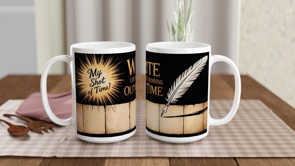 Write Like You're Running Out of Time Quill Pen Mug — view 2