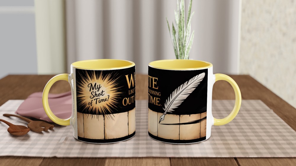 Write Like You're Running Out of Time Quill Pen Mug — view 8