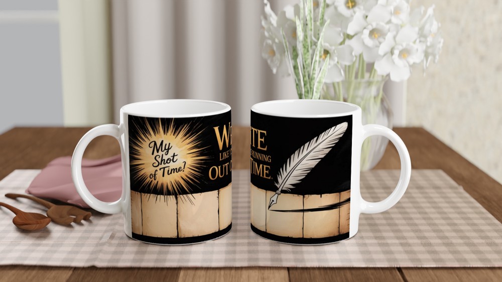 Write Like You're Running Out of Time Quill Pen Mug