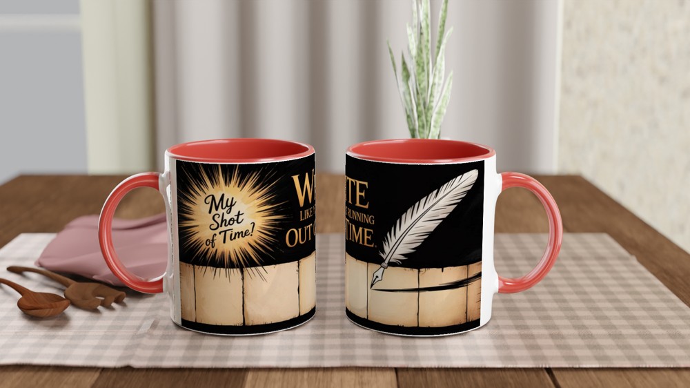 Write Like You're Running Out of Time Quill Pen Mug — view 7