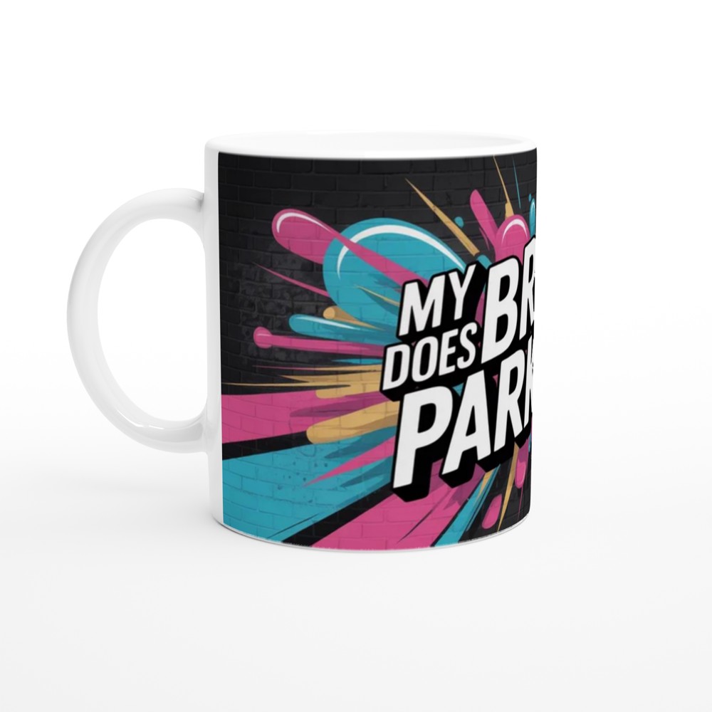My Brain Does Parkour - Funny ADHD Graffiti Style Mug — view 10