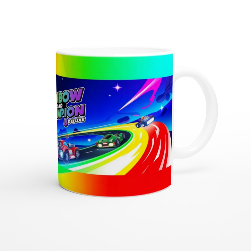 Rainbow Road Champion 8 Deluxe Kart Racing Mug — view 12