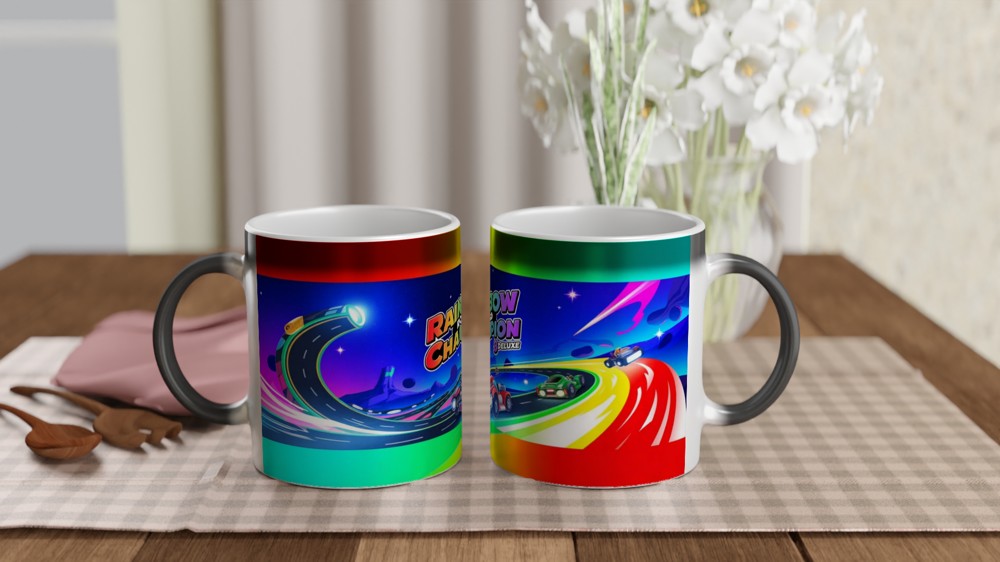 Rainbow Road Champion 8 Deluxe Kart Racing Mug — view 3