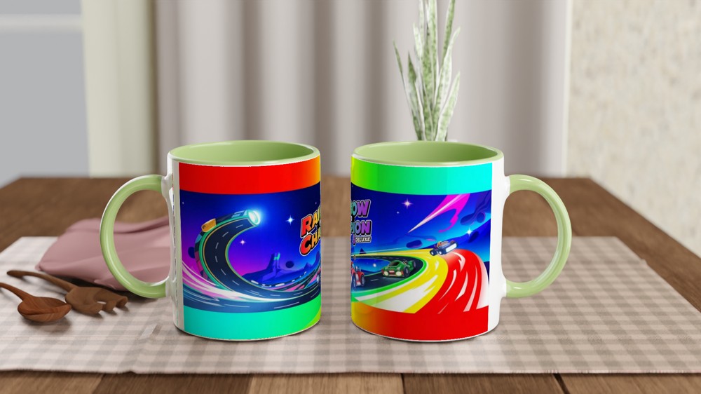 Rainbow Road Champion 8 Deluxe Kart Racing Mug — view 5