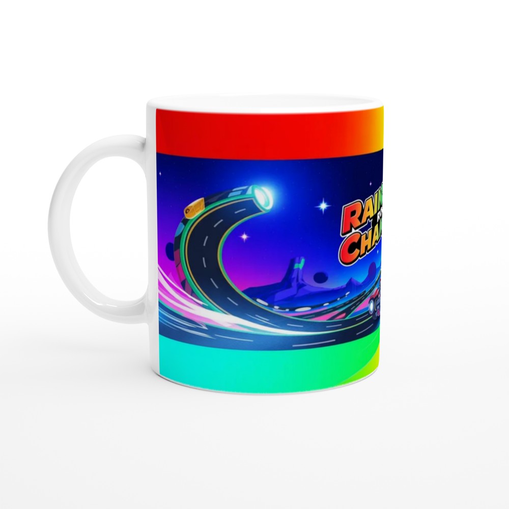Rainbow Road Champion 8 Deluxe Kart Racing Mug — view 10