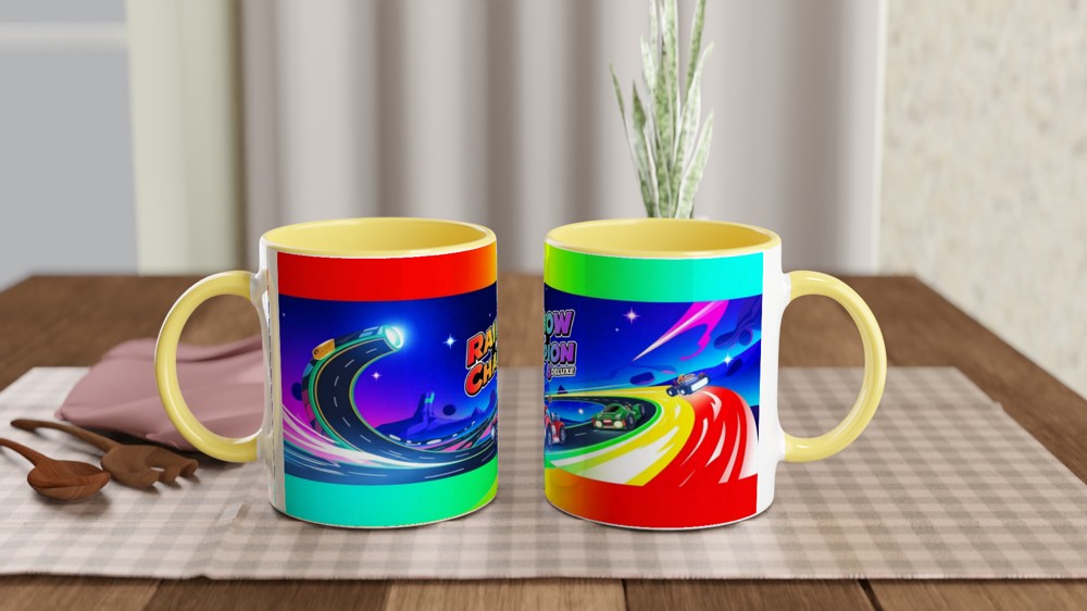 Rainbow Road Champion 8 Deluxe Kart Racing Mug — view 8