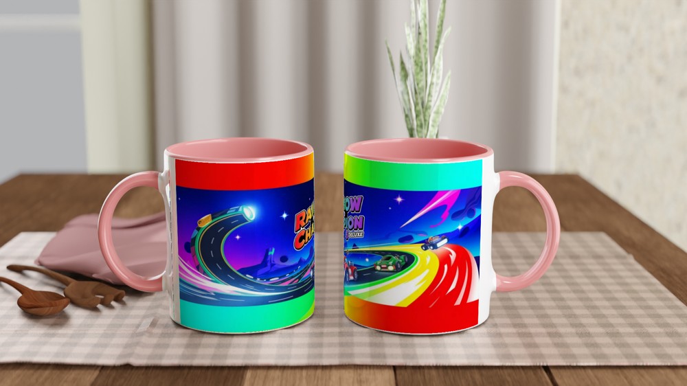 Rainbow Road Champion 8 Deluxe Kart Racing Mug — view 6
