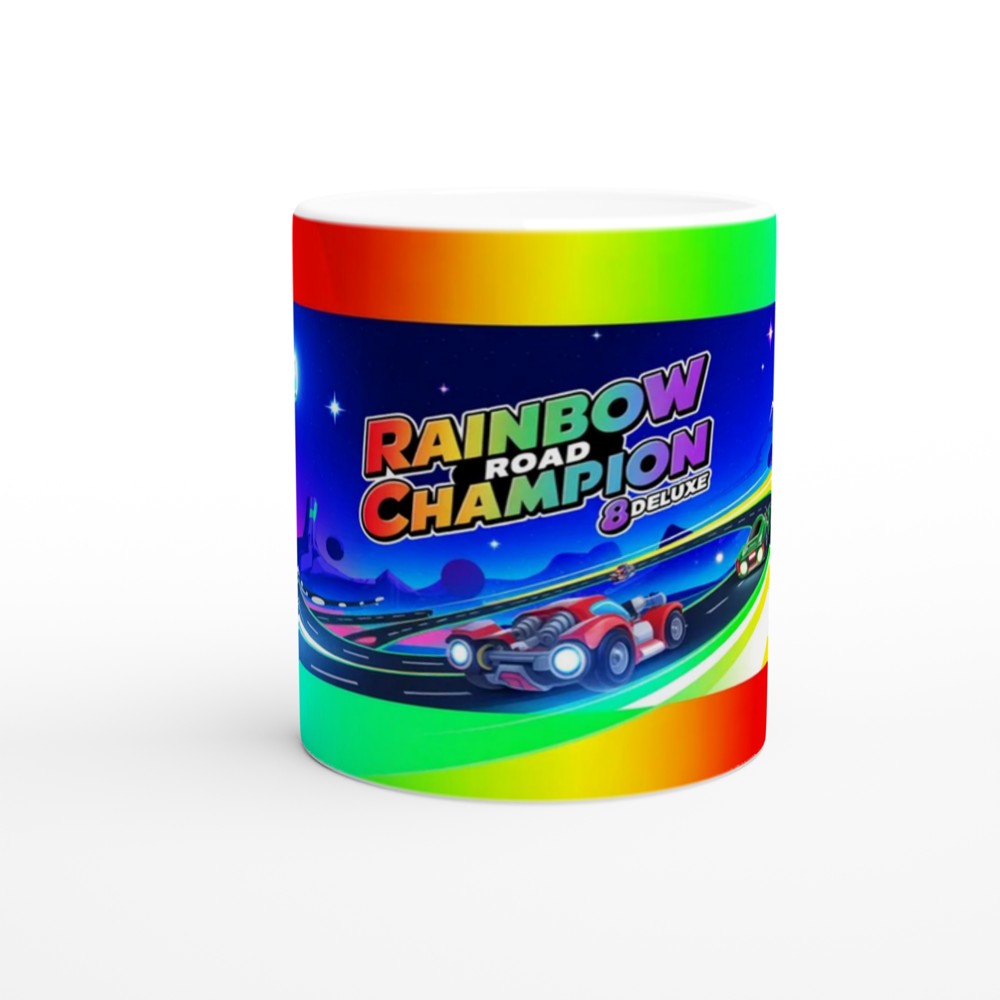 Rainbow Road Champion 8 Deluxe Kart Racing Mug — view 11