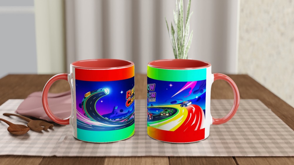 Rainbow Road Champion 8 Deluxe Kart Racing Mug — view 7
