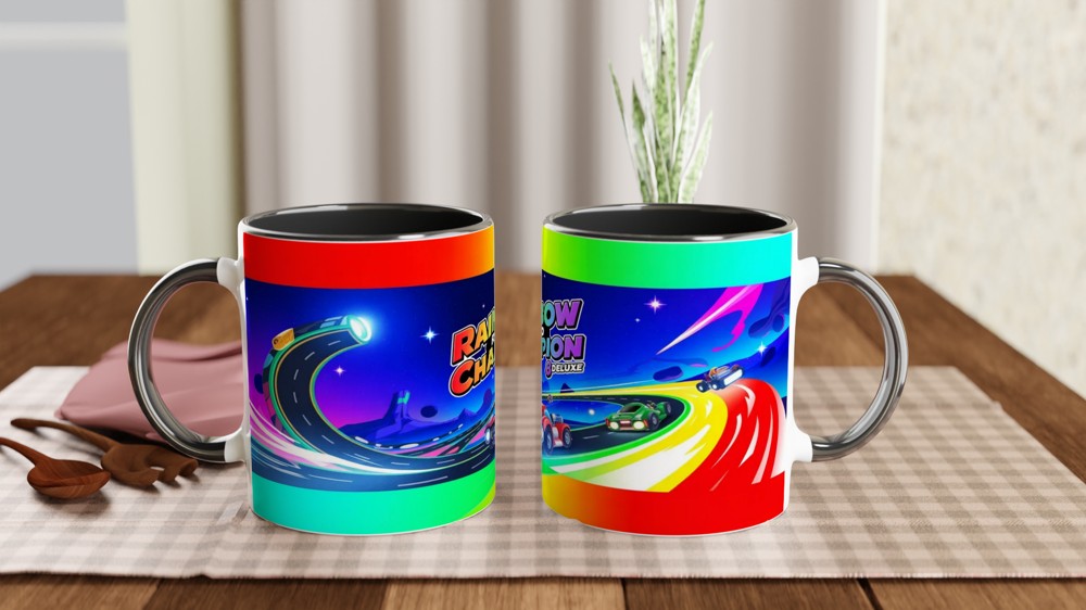 Rainbow Road Champion 8 Deluxe Kart Racing Mug — view 9