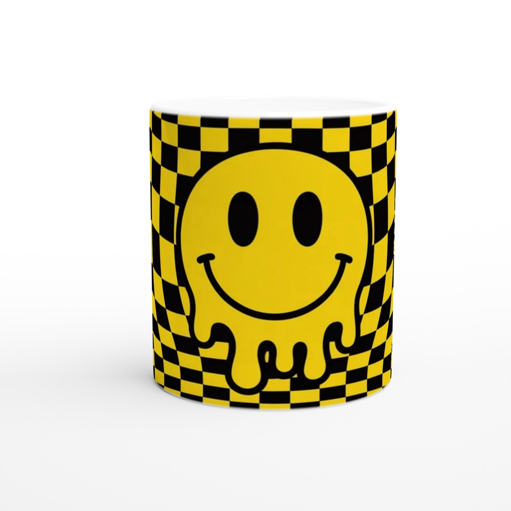 Everything is Fine Mug | Sarcastic Office Gift | Funny Colleague Leaving Present | Psychedelic Smiley Face Mug — view 11