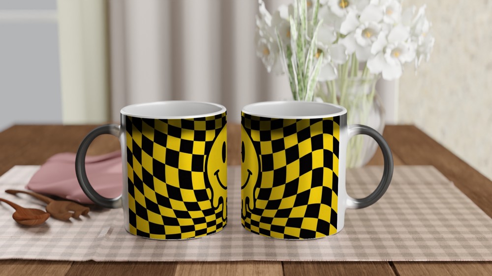 Everything is Fine Mug | Sarcastic Office Gift | Funny Colleague Leaving Present | Psychedelic Smiley Face Mug — view 3