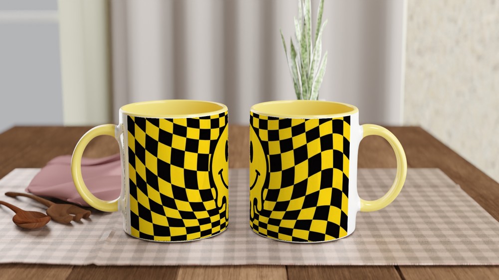 Everything is Fine Mug | Sarcastic Office Gift | Funny Colleague Leaving Present | Psychedelic Smiley Face Mug — view 8