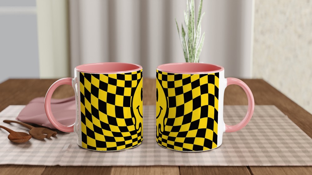 Everything is Fine Mug | Sarcastic Office Gift | Funny Colleague Leaving Present | Psychedelic Smiley Face Mug — view 6