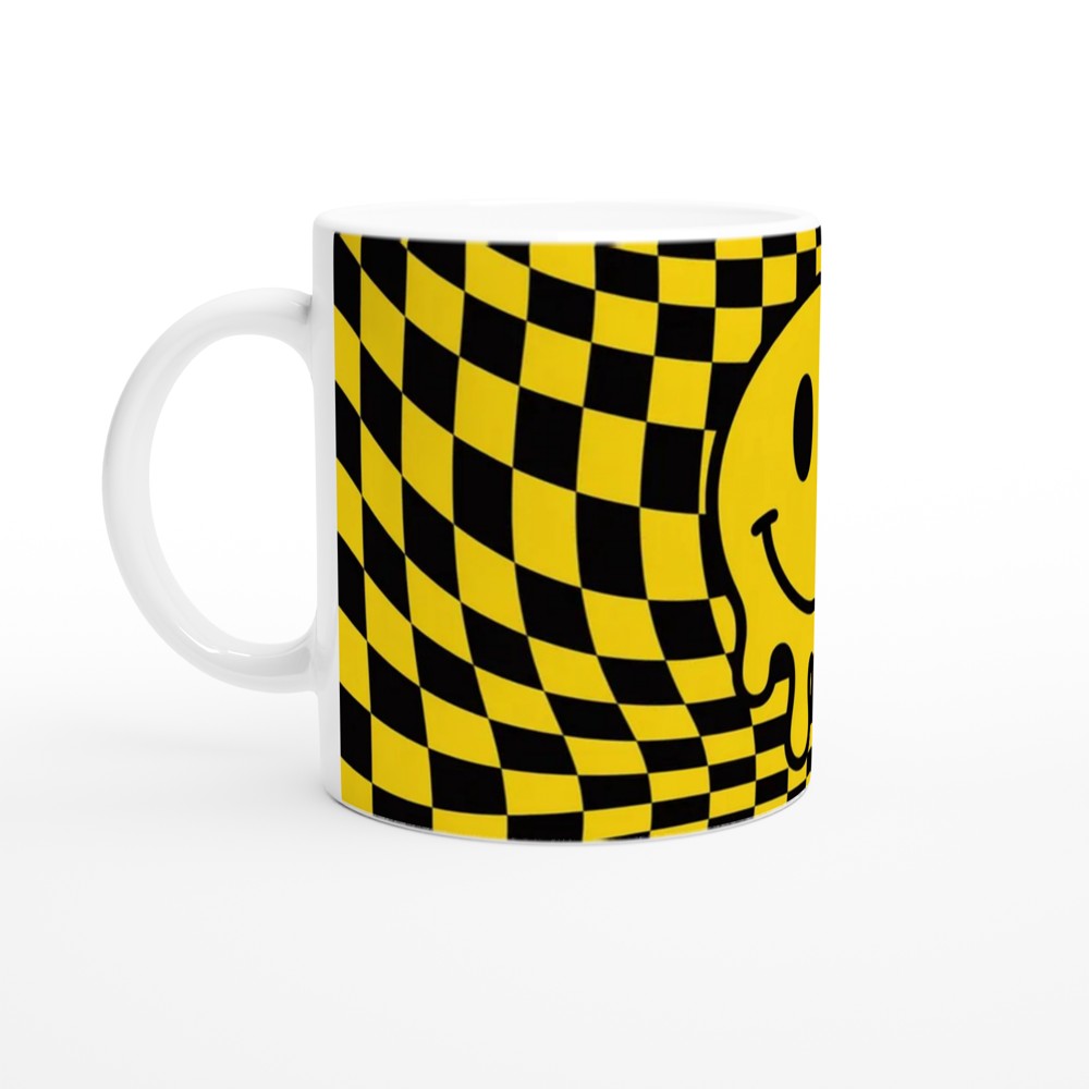 Everything is Fine Mug | Sarcastic Office Gift | Funny Colleague Leaving Present | Psychedelic Smiley Face Mug — view 10