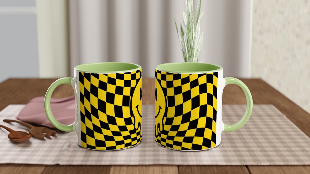 Everything is Fine Mug | Sarcastic Office Gift | Funny Colleague Leaving Present | Psychedelic Smiley Face Mug — view 5