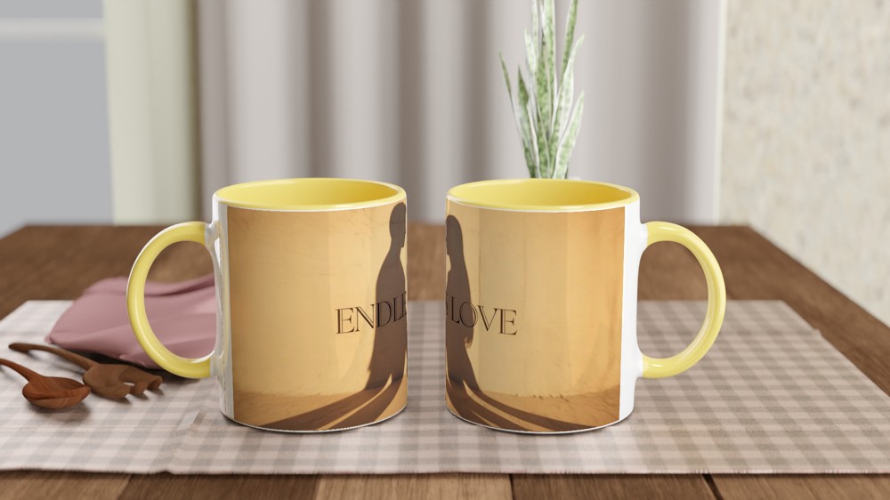 Endless Love Mug | Romantic Anniversary Gift | Valentines Day Present for Husband or Wife | Couples Sunset Shadow Mug — view 8