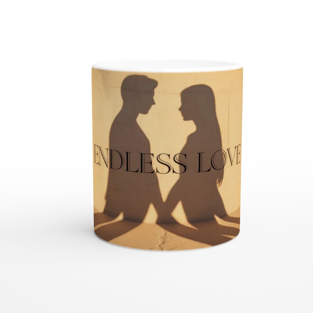 Endless Love Mug | Romantic Anniversary Gift | Valentines Day Present for Husband or Wife | Couples Sunset Shadow Mug — view 11