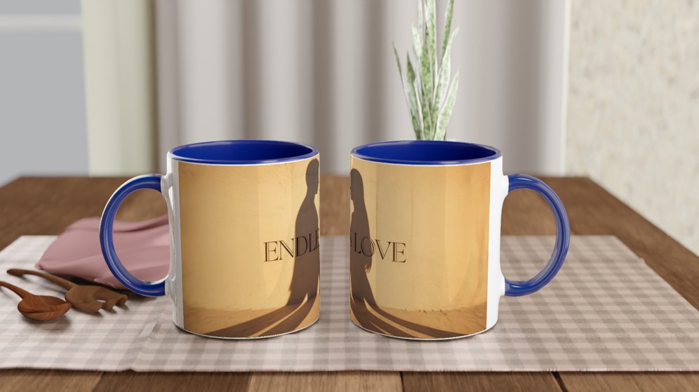 Endless Love Mug | Romantic Anniversary Gift | Valentines Day Present for Husband or Wife | Couples Sunset Shadow Mug — view 4