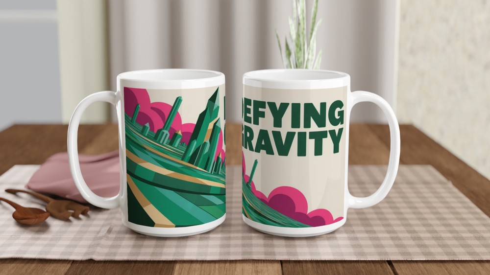 Defying Gravity Mug | Wicked Musical Gift | Theatre Lover Present | Emerald City Art Mug — view 2