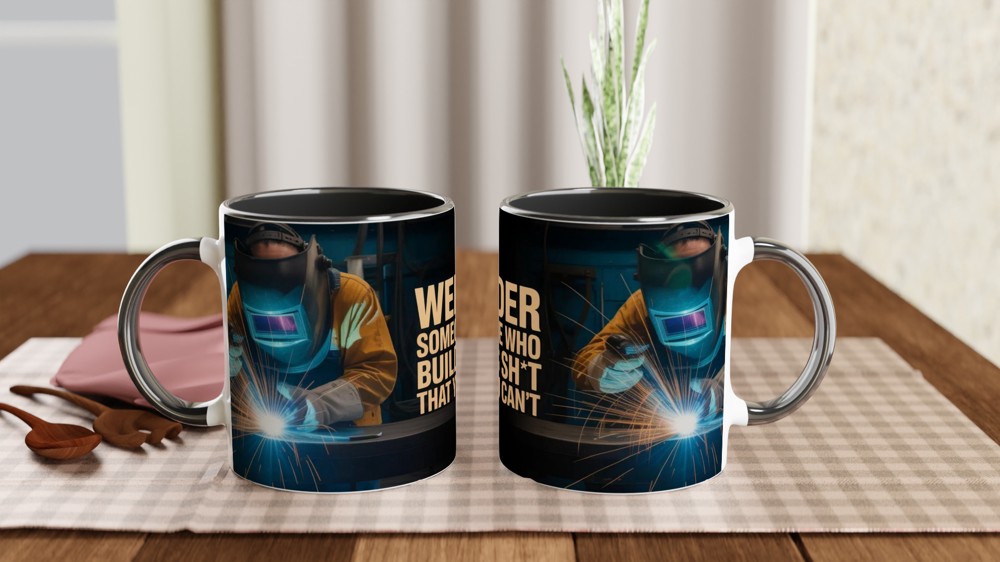 Welder Someone Who Builds Sh*t That You Can't - Funny Welding Mug — view 9
