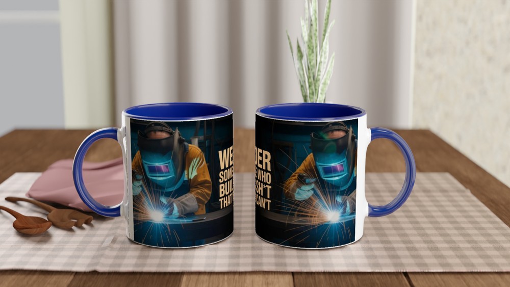 Welder Someone Who Builds Sh*t That You Can't - Funny Welding Mug — view 4