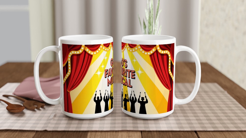 Book of Mormon Mug | God's Favourite Musical Quote | Musical Theatre Gift | West End Theatre Lover Present — view 2