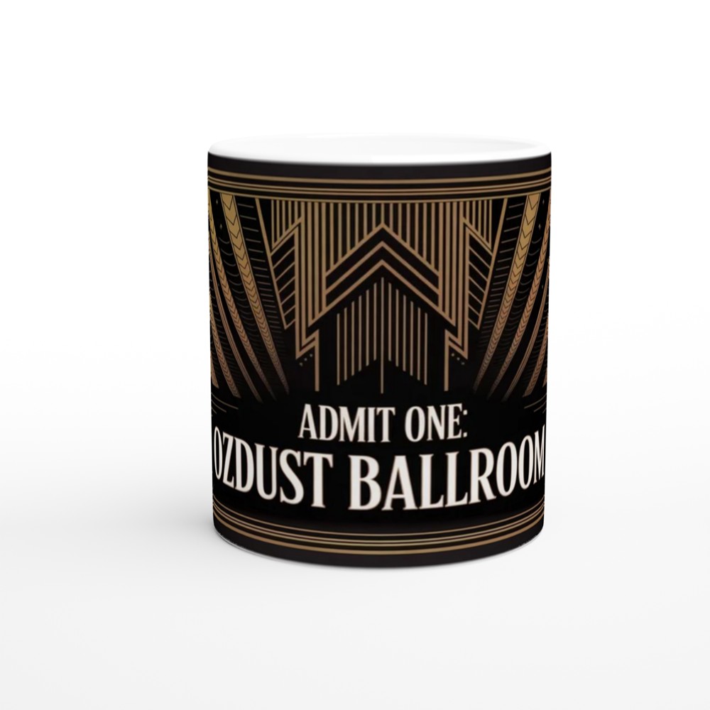 Ozdust Ballroom Admit One Art Deco Ticket Mug — view 11